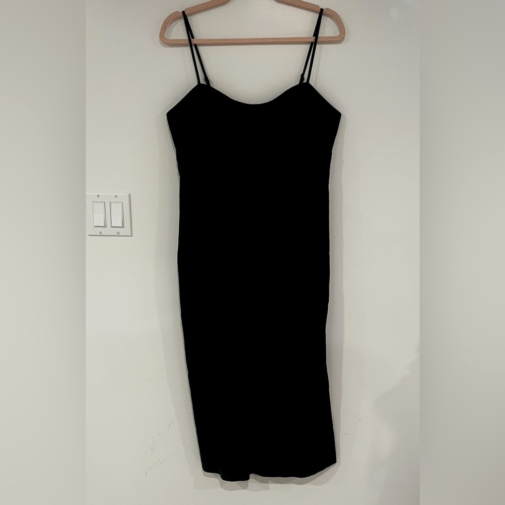 Abercrombie & Fitch NWT Black Midi Dress Women’s Sz LP - Picture 2 of 9